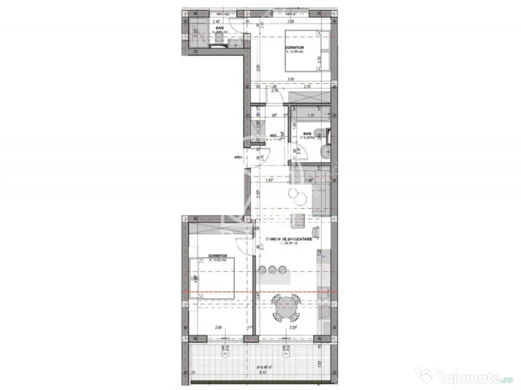 Apartament cu 3 camere 2 bai la alb loc privat de parcare in 