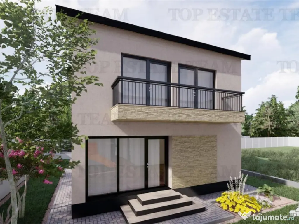 Vila moderna, individuala cu 4 camere , 3 bai , Living , te 