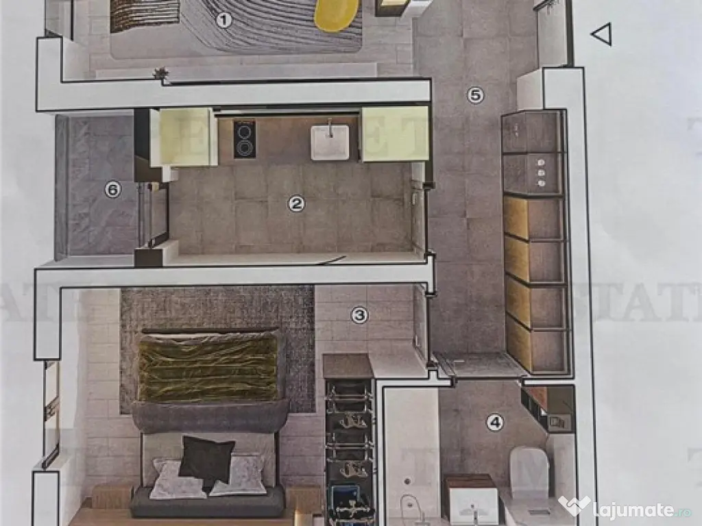 Apartament modern 2 camere, toate utilitatile,incalzire in