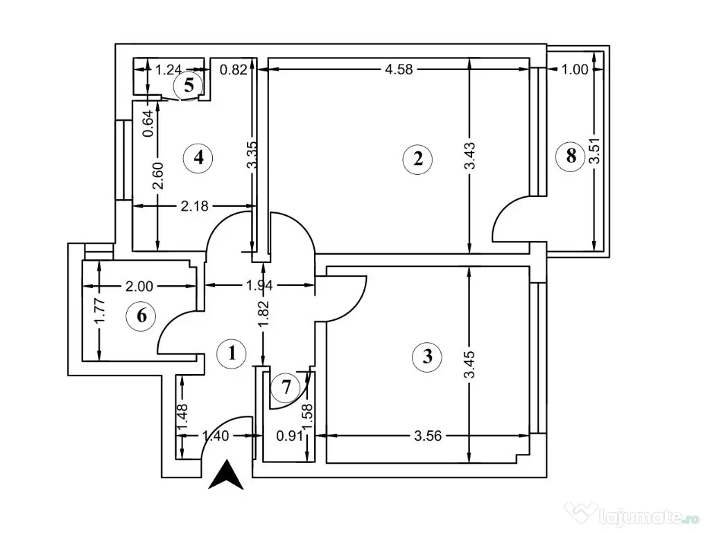 Apartament 2 camere Sector 4, Etaj 2, anvelopat
