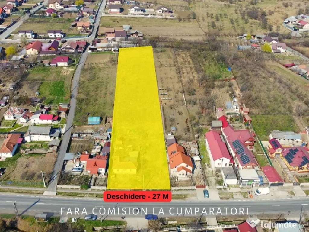 CAZANESTI, TEREN 3336mp - DESCHIDERE 27m 