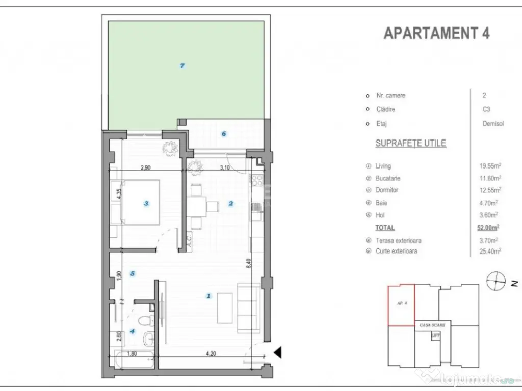 COMISION 0% ! 2 CAMERE CU GRADINA 37MP POPAS PACURARI