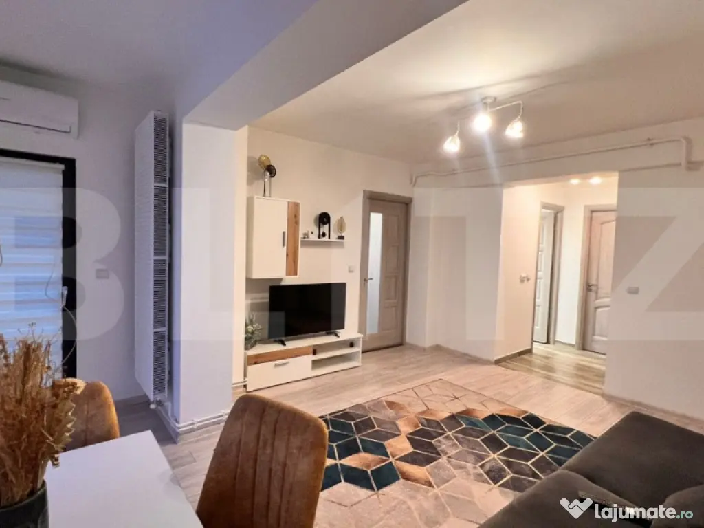 Apartament 2 camere modern, centrala, AC, parcare, zona Amar