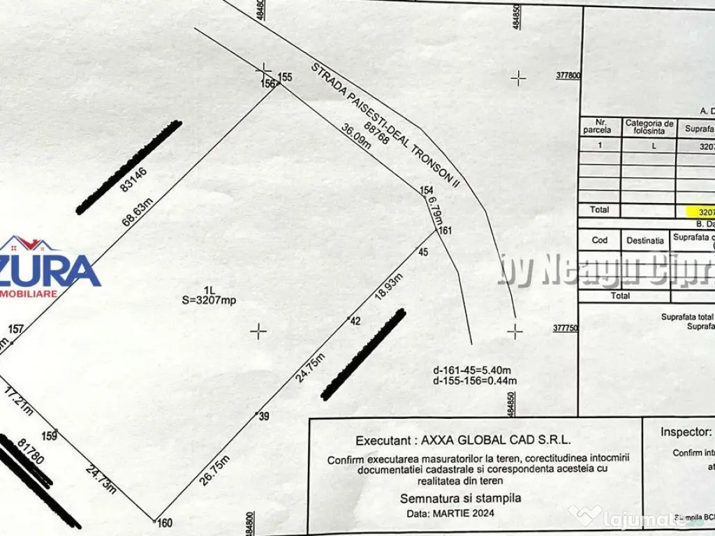 AZURA Imobiliare - Teren Bascov str Paisesti Deal 
