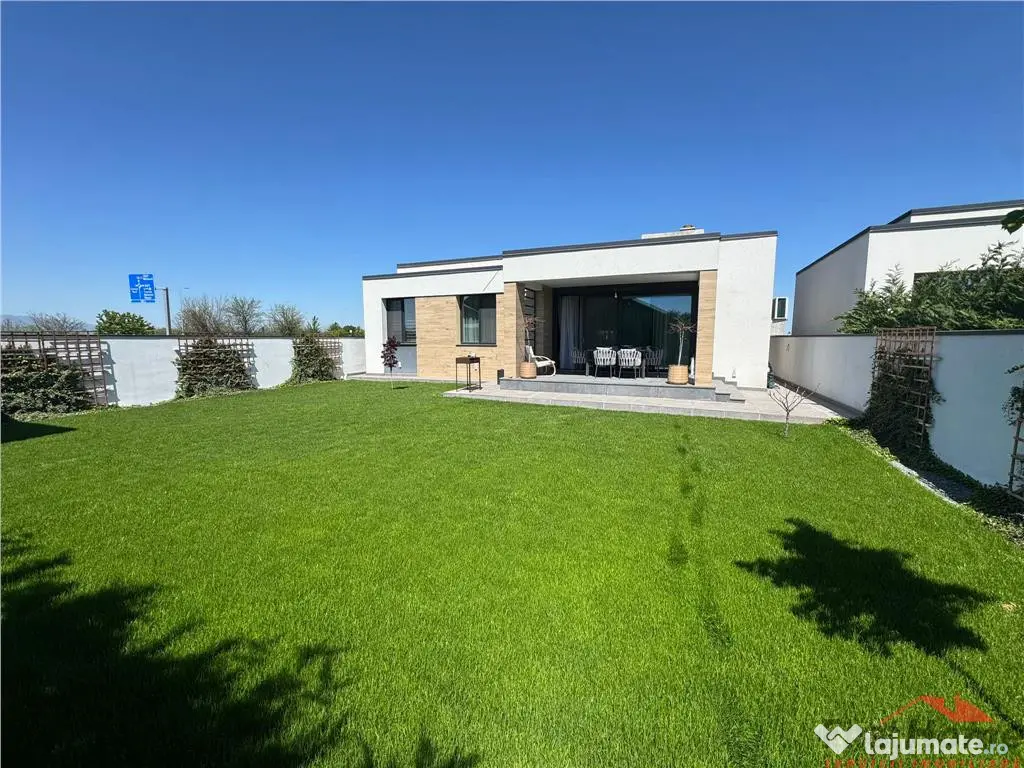 Casa parter NOUA, livada,130 mp utili, 490 mp teren,MOBILATA 