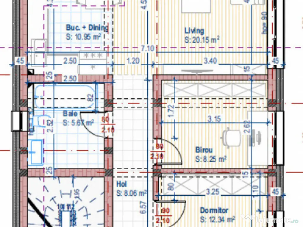 Apartamen 2 camere, 63mp, etaj 1, gradina proprie 73mp, zona