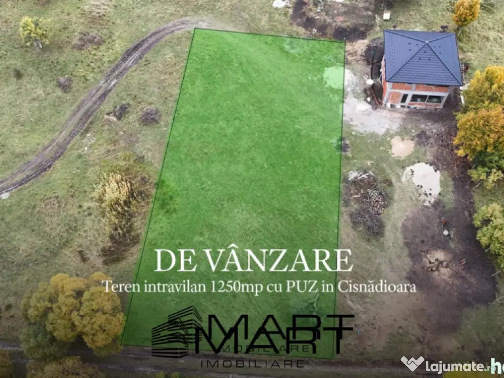 Teren intravilan 1250mp cu PUZ in Cisnădioara