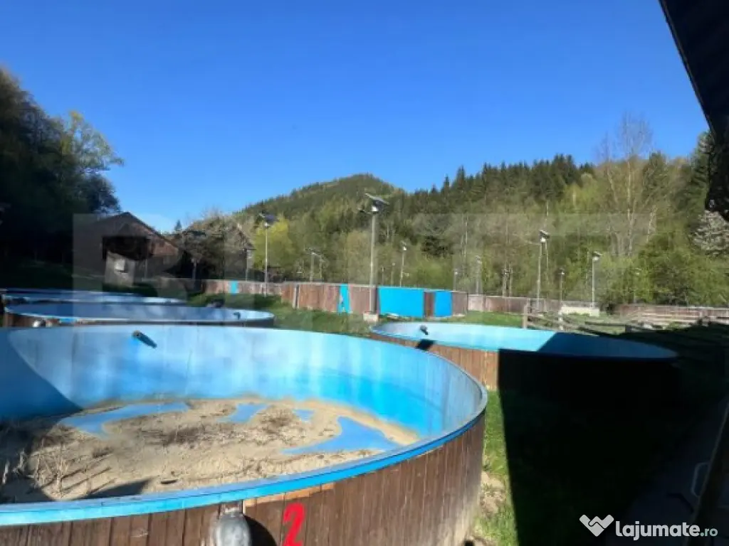 Pensiune/Ferma pescicola la cheie, teren 4000 mp, zona Molid