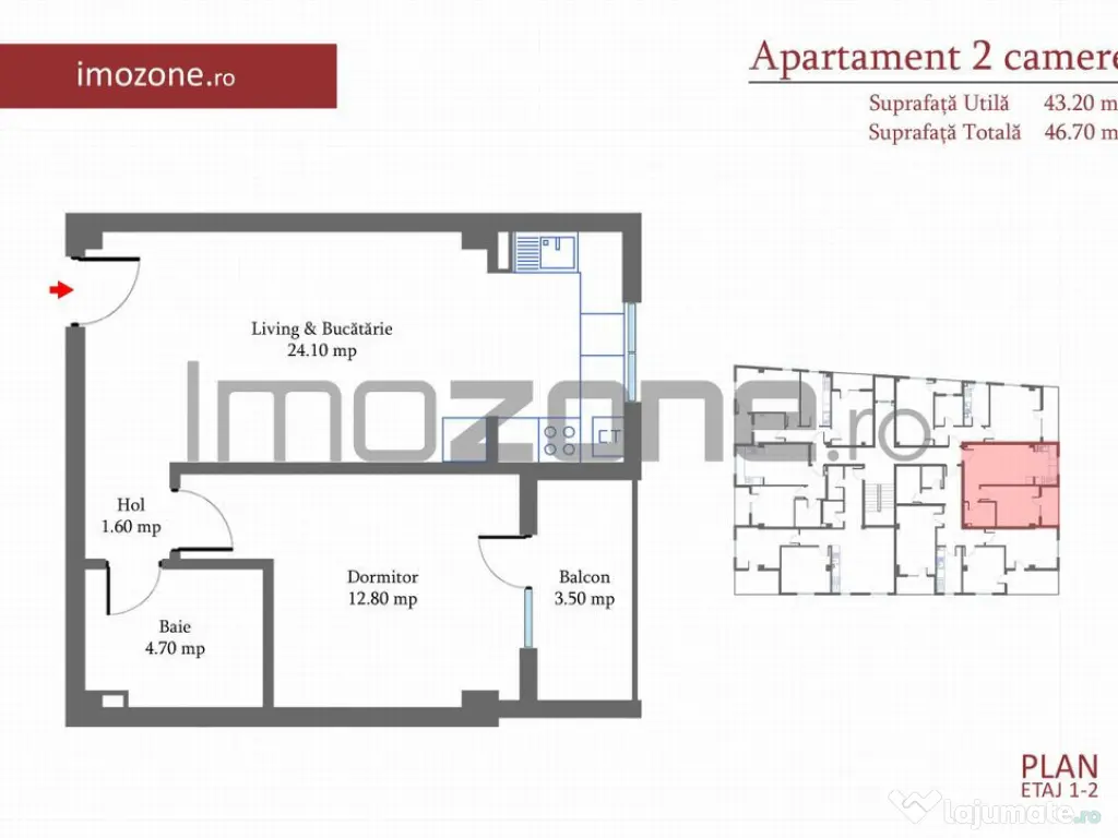 Ap 2 camere, 46 mp, etaj 2 din 4, METROU Pacii 10 min., B... 
