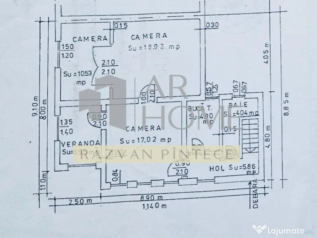 Apartament in vila, 5 camere, zona Cantacuzino, Ploiesti. 