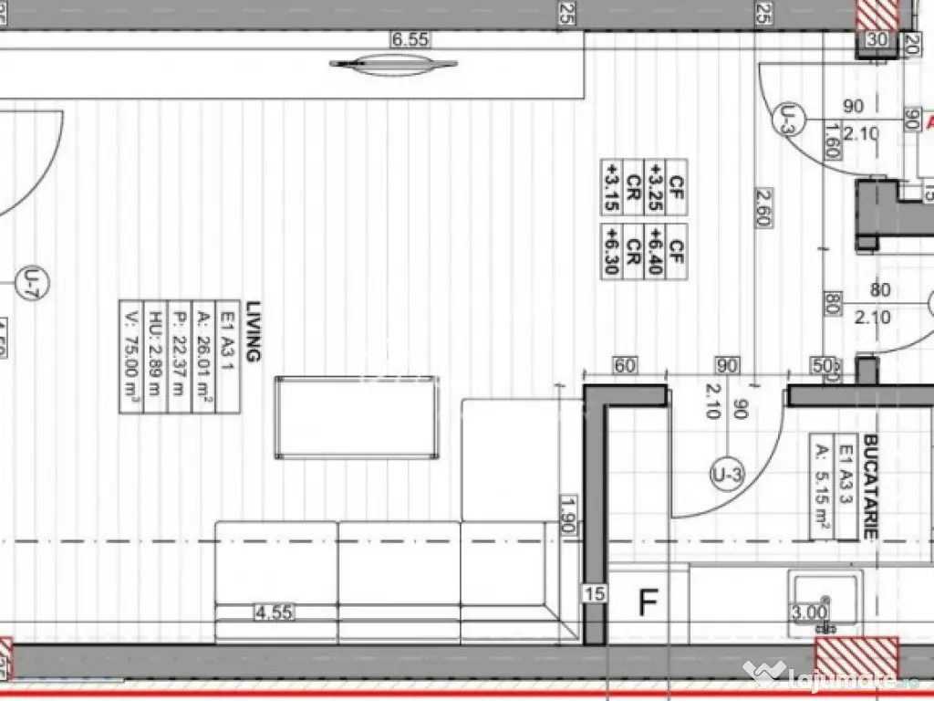 Studio spațios într-un imobil tip boutique zona Palazu Mar 