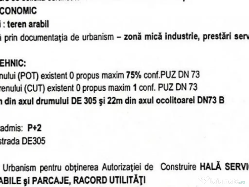 Teren intravilan locatie premium cu CU, aflata in proximitat 