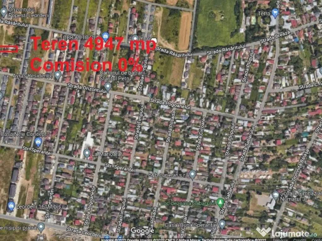 Teren Popesti - Leordeni | Deschidere Dubla | Localizare Excelenta 