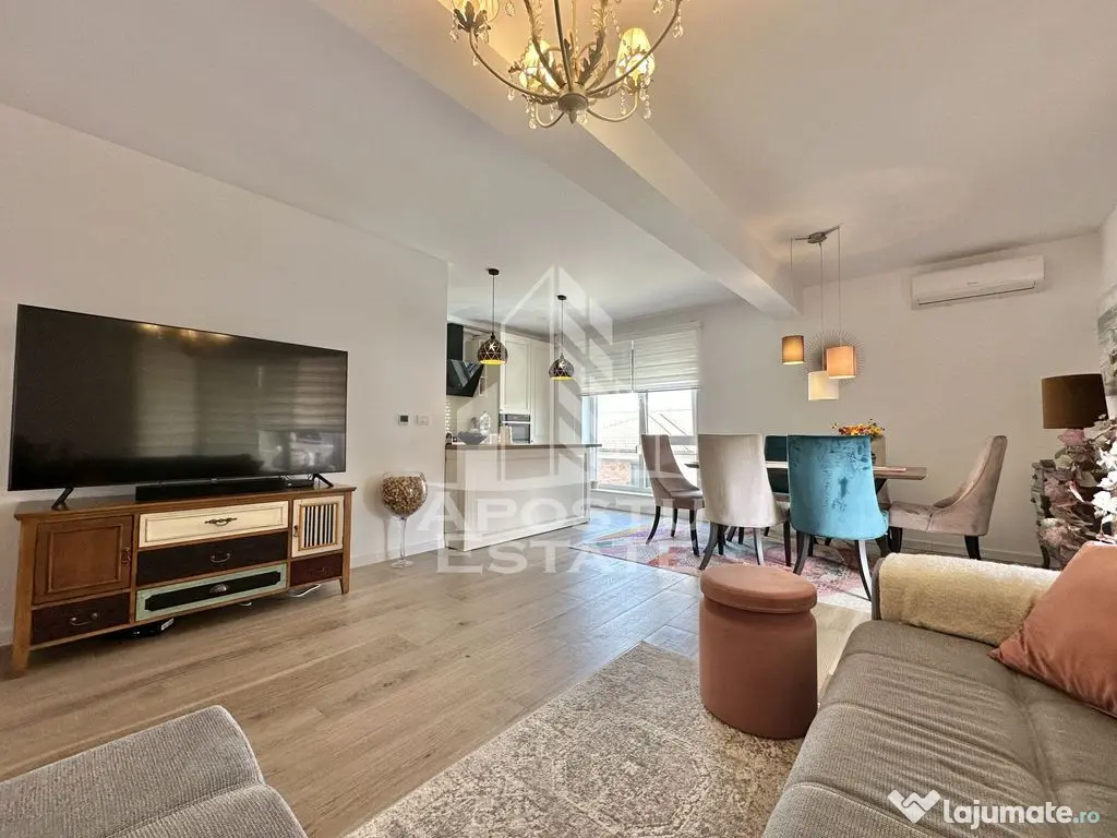 Penthouse cu 3 camere si 2 bai, complet mobilat si utilat...