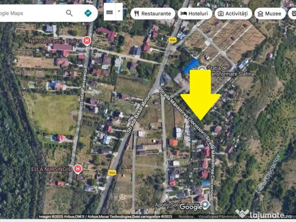 1538 mp. teren intravilan, Deschidere -36 m, str. Manastirea Clocociov