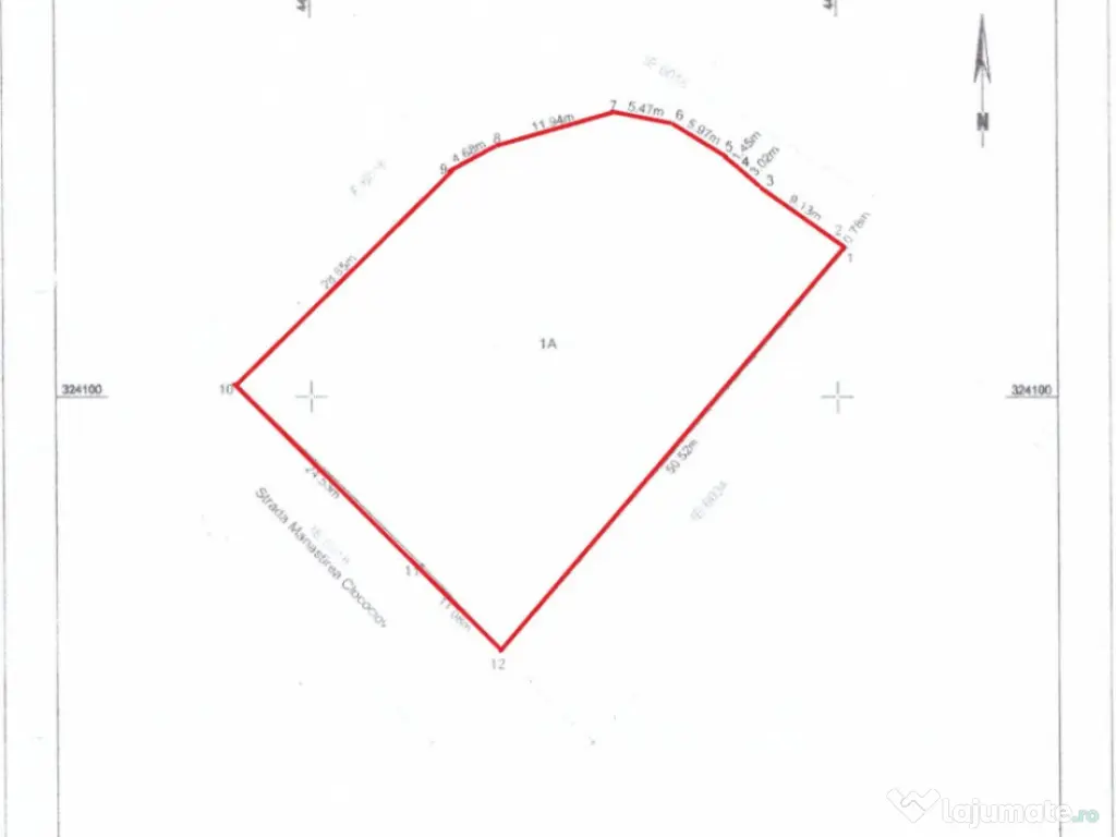 1538 mp. teren intravilan, Deschidere -36 m, str. Manastirea Clocociov 