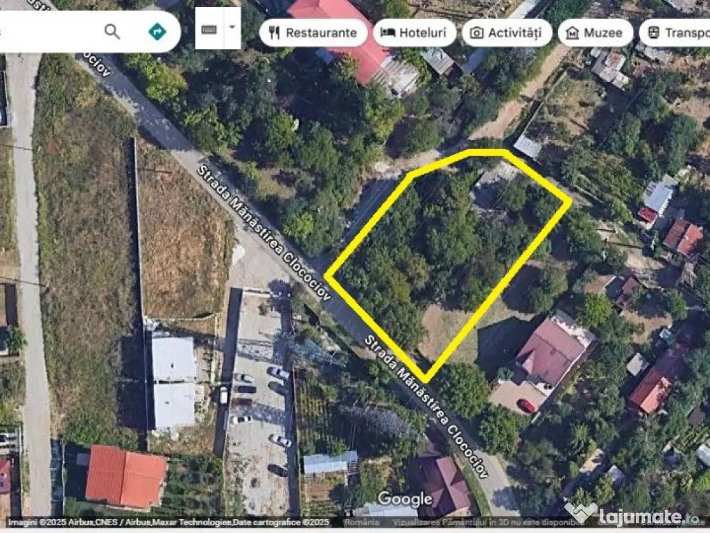 1538 mp. teren intravilan, Deschidere -36 m, str. Manastirea Clocociov 
