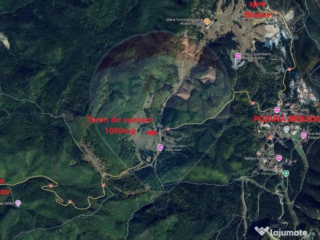 Teren de vis la poarta statiunii turistice Poiana Brașov... 