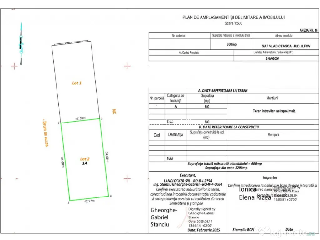 Teren cu potențial – Snagov- Vlădiceasca 