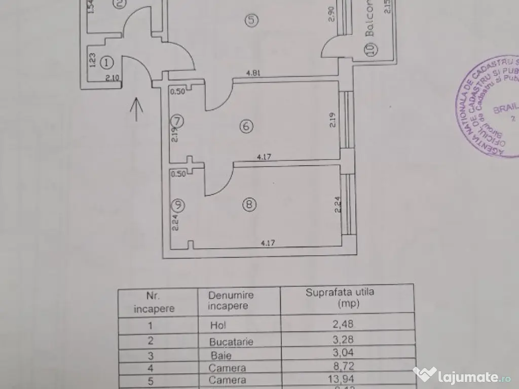 4 camere cf 2 Hipodrom sup 55 mp 