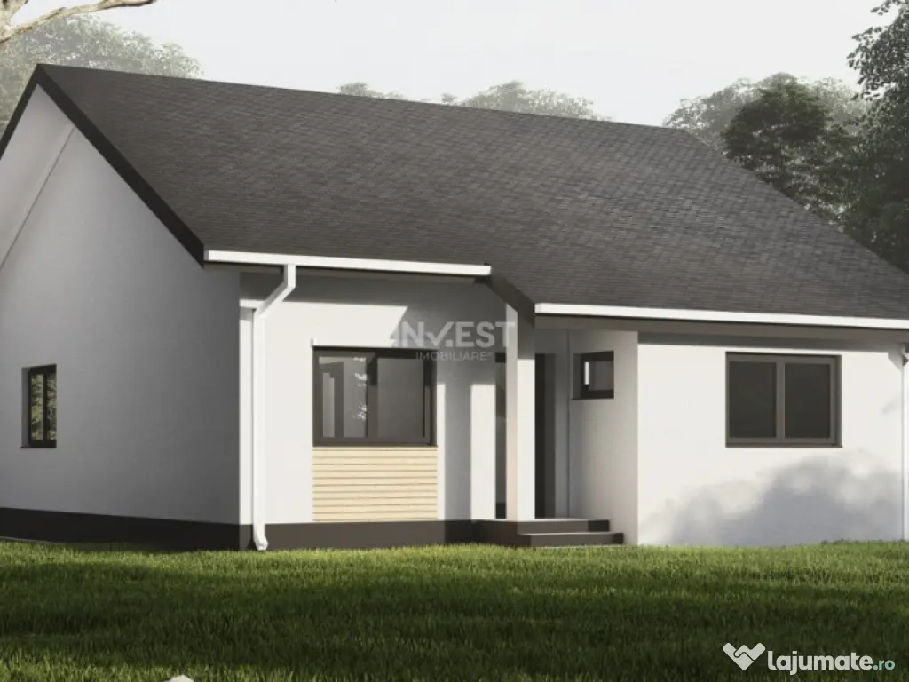 CASA INDIVIDUALA , 3 CAMERE, BECI, PLACA DE BETON PESTE ETA