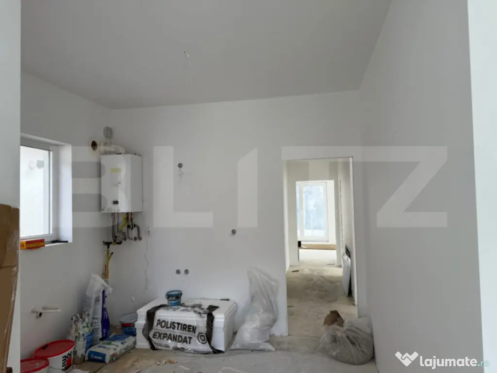 Casa individuala de 3 camere, 90mp, curtea 355mp, 15 minute