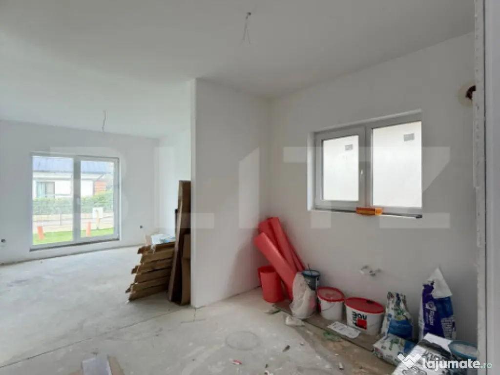 Casa individuala de 3 camere, 90mp, curtea 355mp, 15 minute