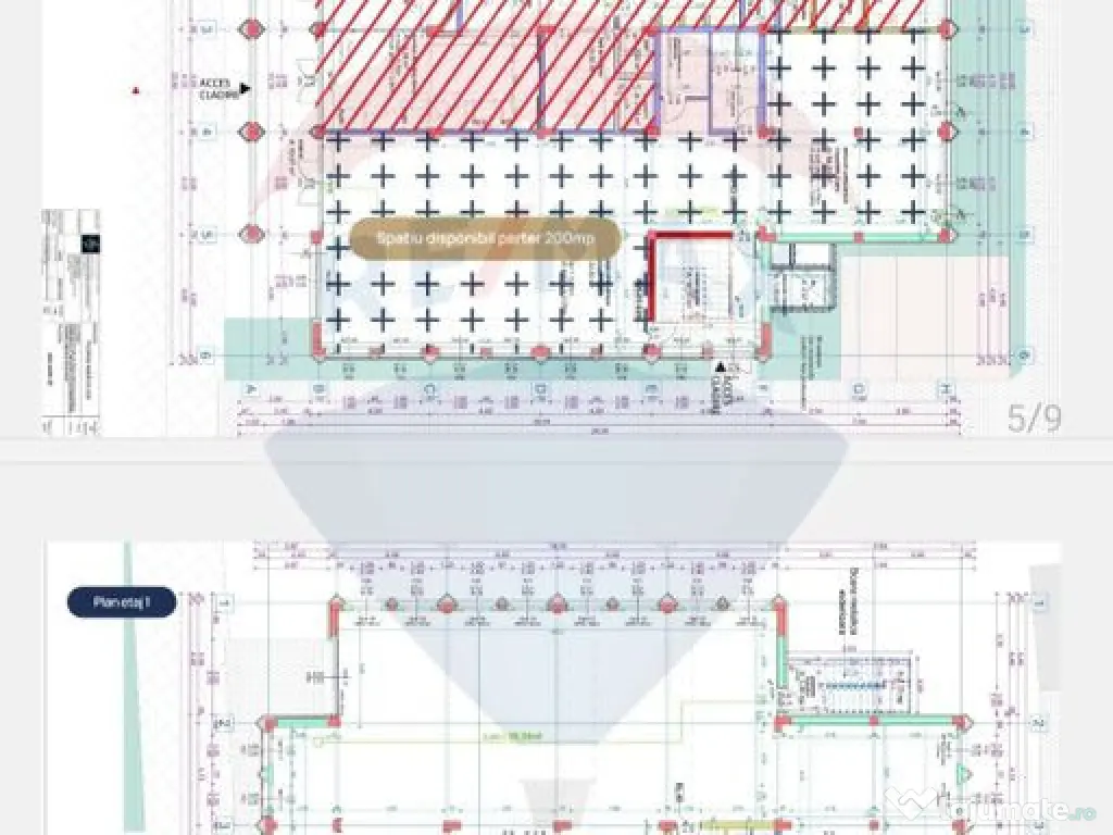 Spații premium de inchiriat , 1000mp P+2E+terasa circula...
