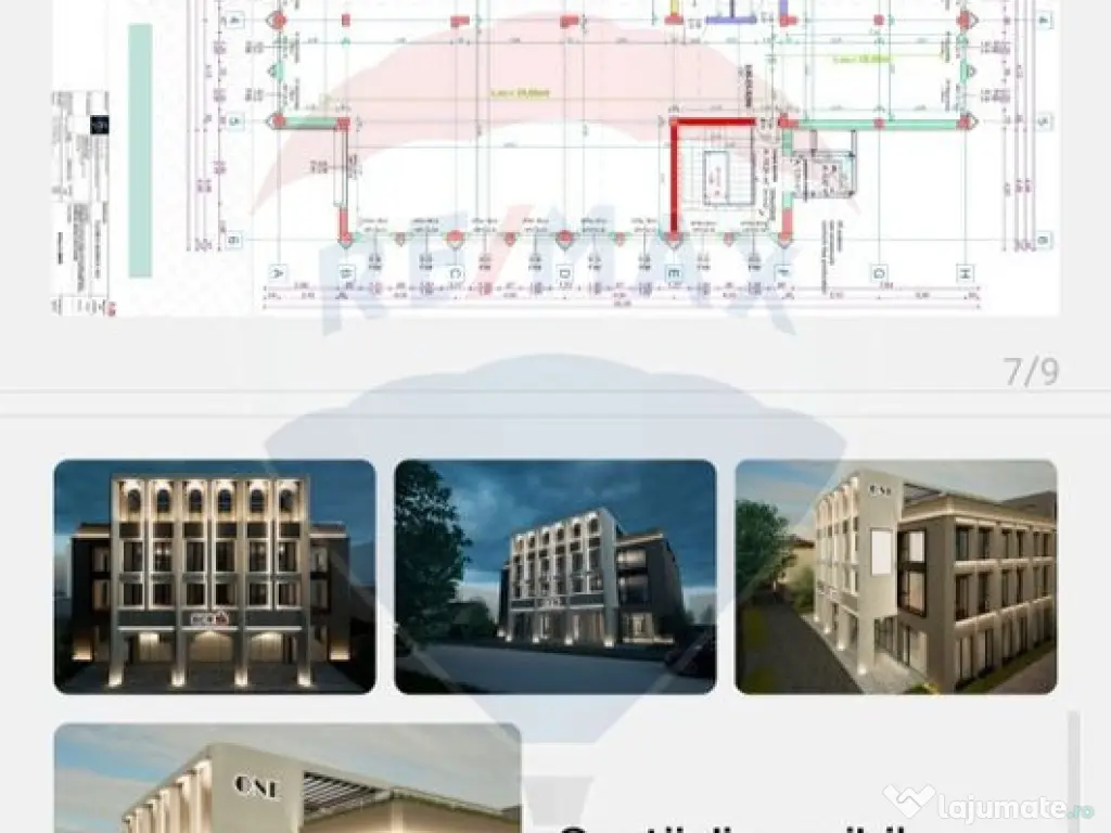 Spații premium de inchiriat , 1000mp P+2E+terasa circula...