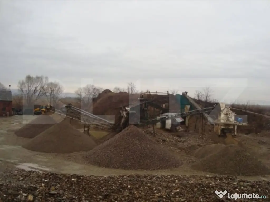 Balastiera functionala,utilaje,hala,6 hectare de teren,zona