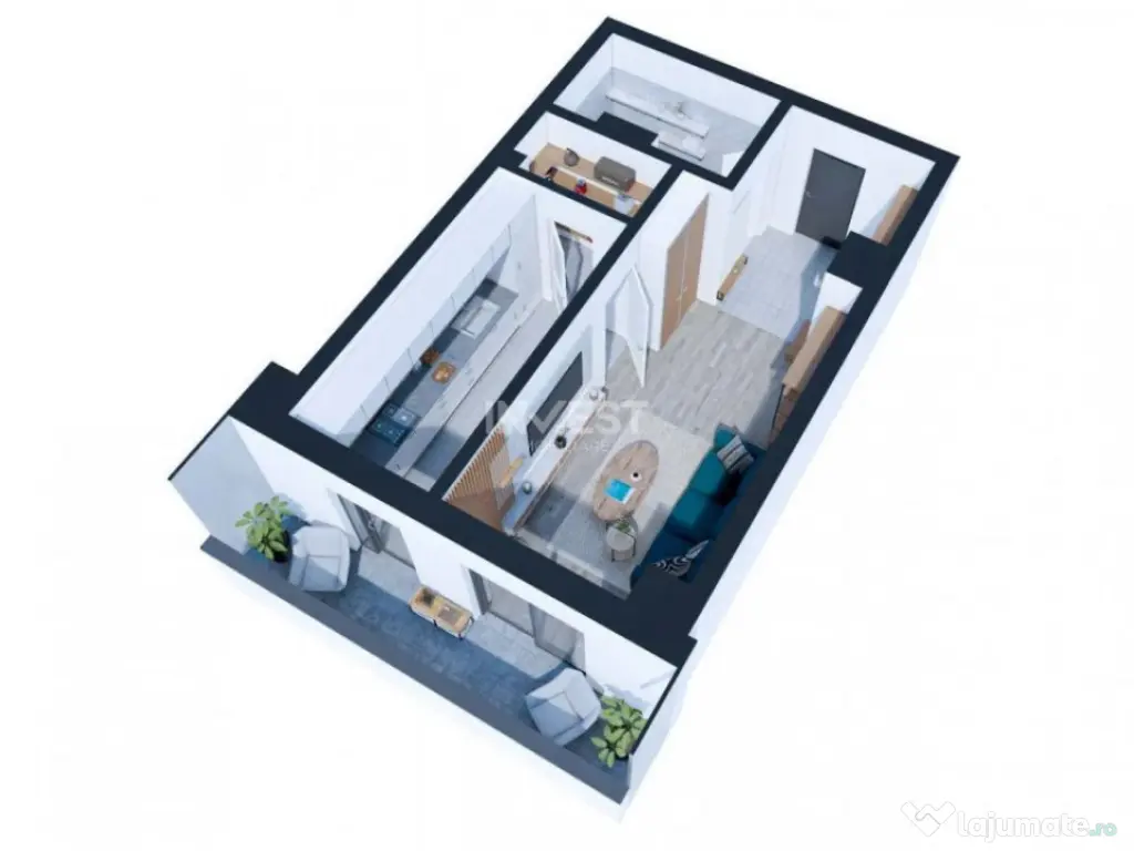 Comision 0% ! Apartament 1 camera, 44 mp, loc de parcare inc