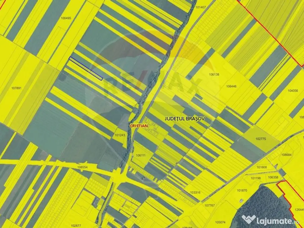 Teren extravilan arabil, 9650 mp, Cristian