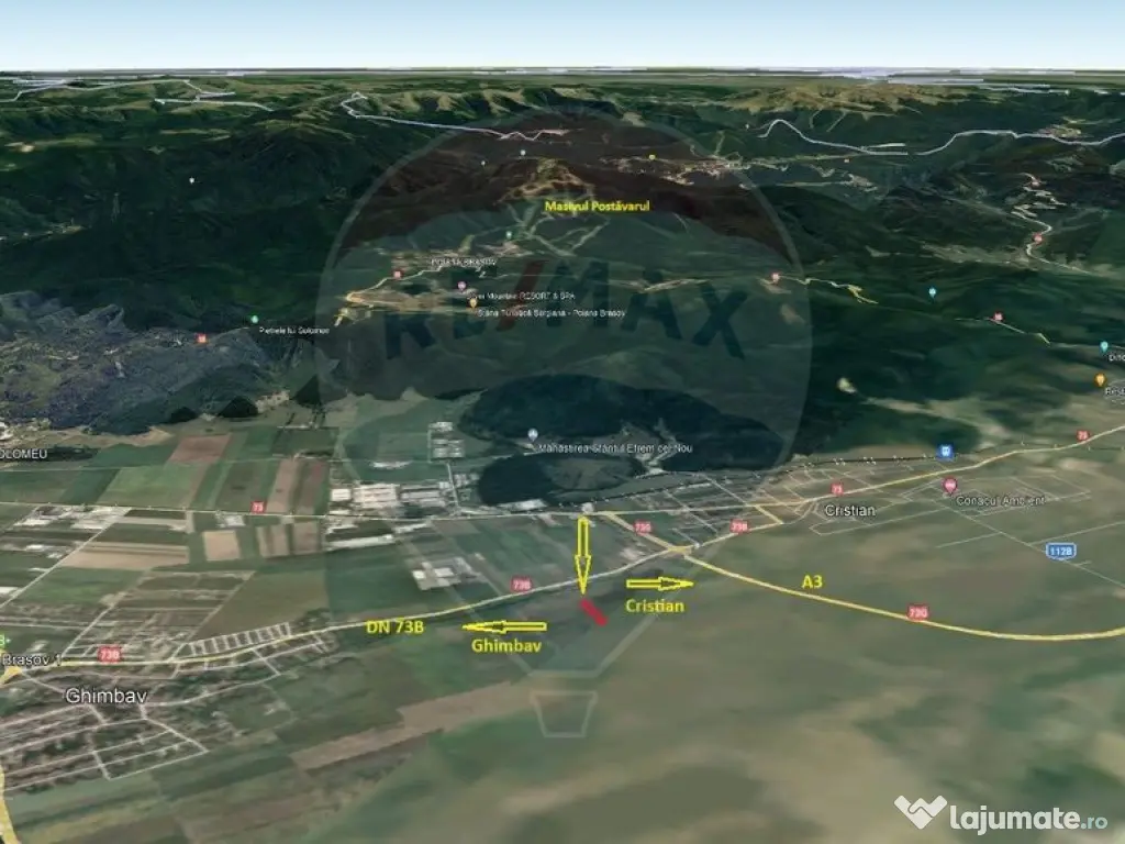 Teren extravilan arabil, 9650 mp, Cristian