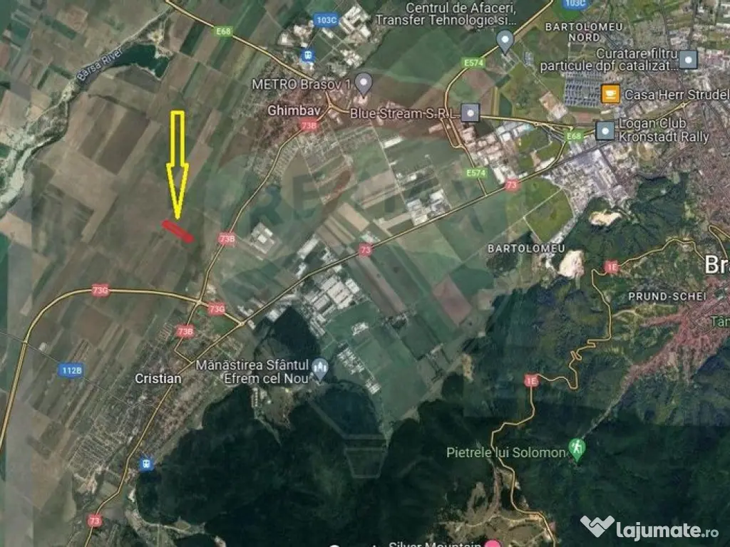 Teren extravilan arabil, 9650 mp, Cristian