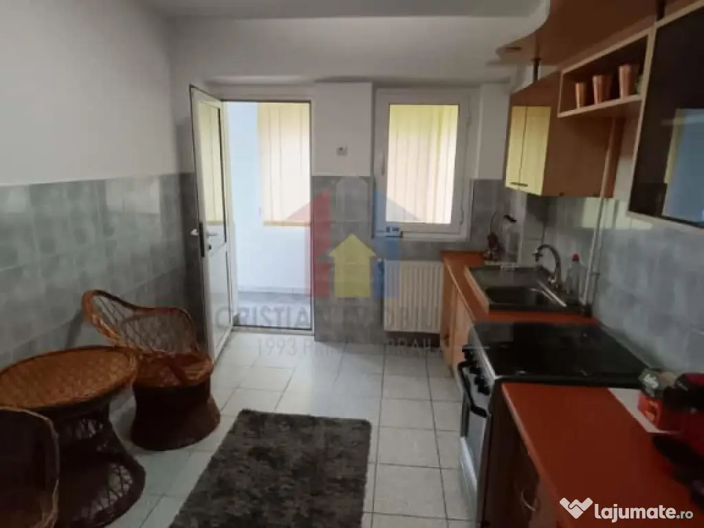 3 camere, parter cu balcon 14 m, Semimobilat, Garii