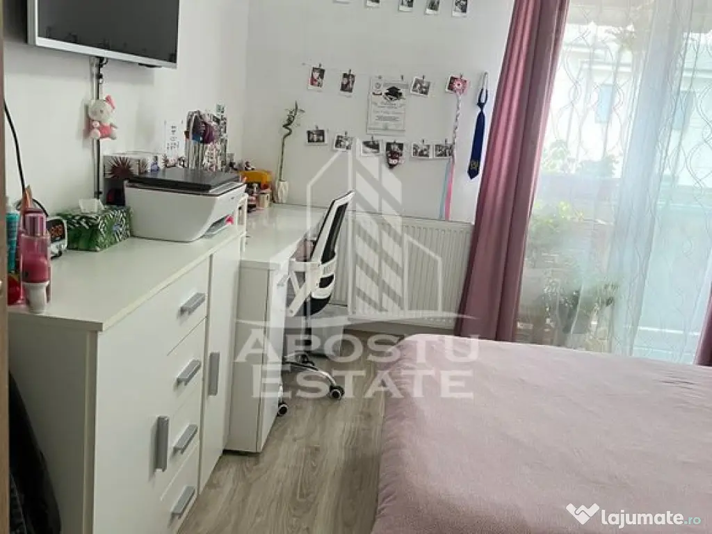 Apartament cu 2 camere complet mobilat si utilat la etaju... 