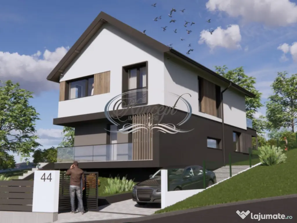 Casa moderna cu pod inalt si terasa generoasa pe Ady Endre