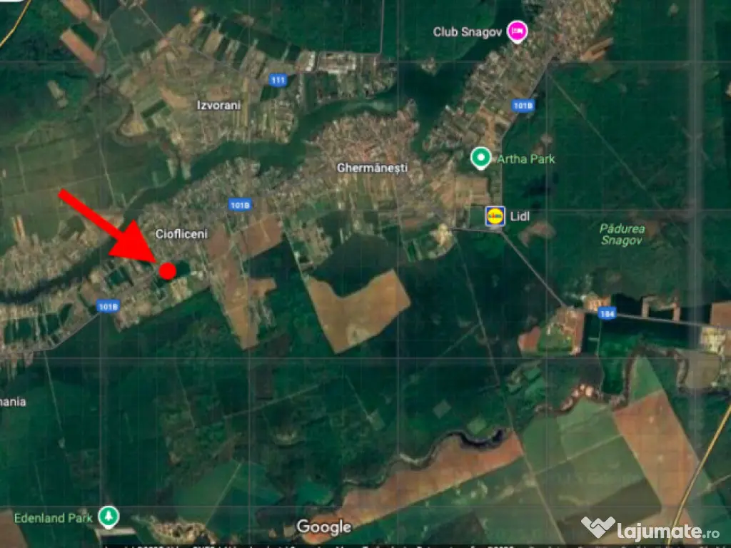 Teren 1.570mp la strada principală, dublă deschidere, Ciof 