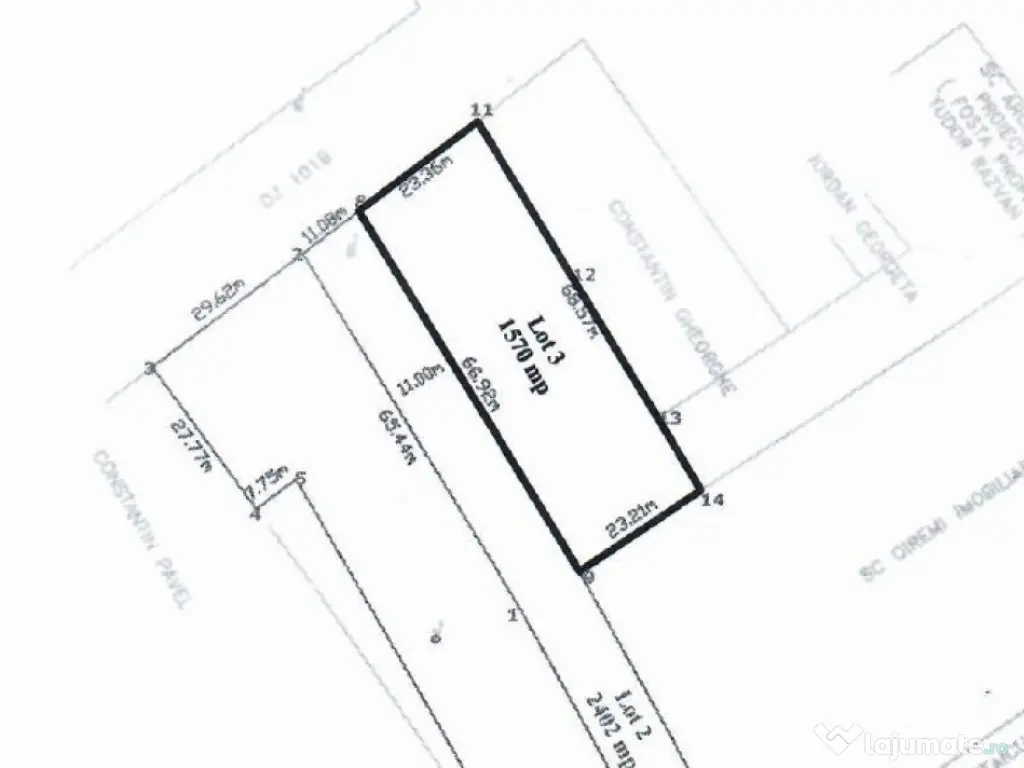 Teren 1.570mp la strada principală, dublă deschidere, Ciof 