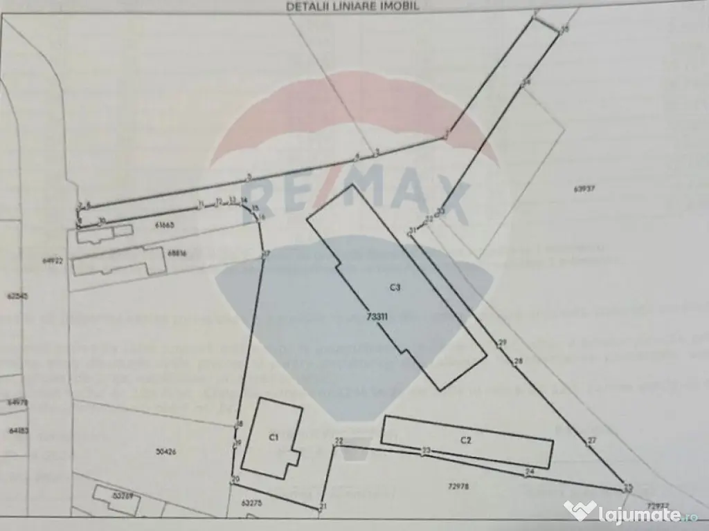 Teren 9160 mp cu 2500mp constructii 
