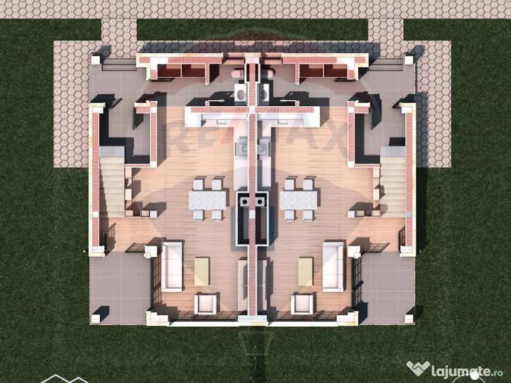 Teren 1600 mp cu proiect & autorizație, Chalet Duplex R?... 