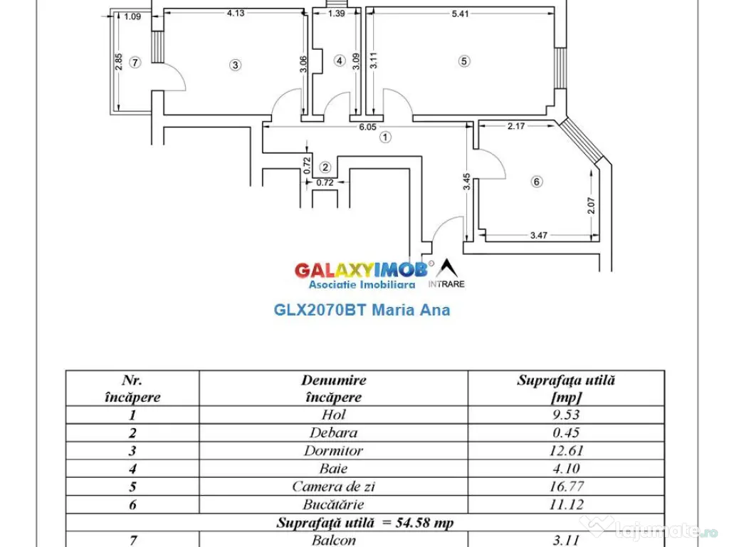 Tur Virtual: Apartament 2 camere, 57.69 mp. etaj 2, Nicolae