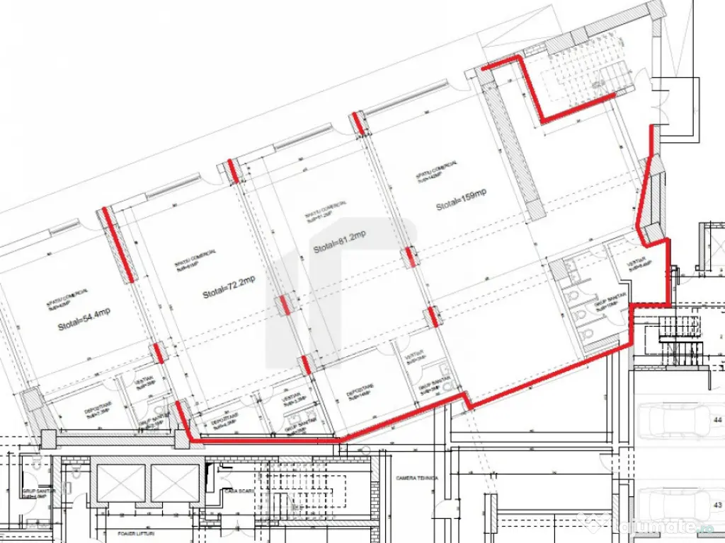 Spatii comerciale | 72-312 mp | Barrio Residence Unirii 
