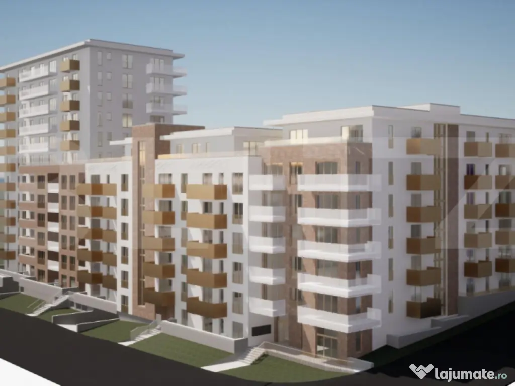 Apartament 2 Camere, 54 mp, 2 Balcoane, Imobil nZEB, Dambu R