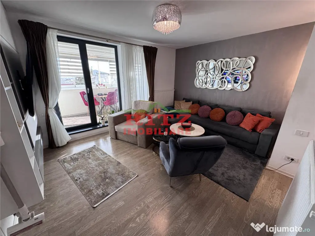 Nou! Ap. de lux, S=90 mp, terasa generoasa, zona Lic. Ion M