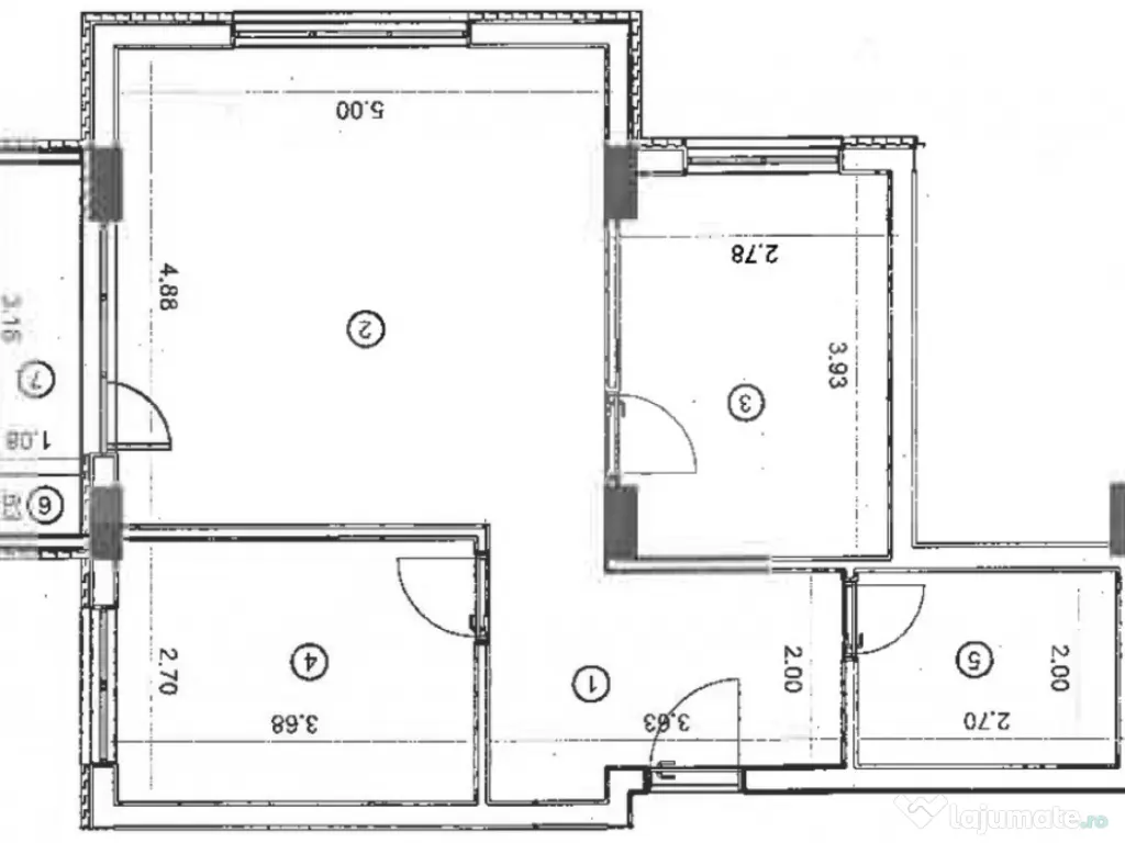 Apartament 3 camere, 63 mp, etaj intermediar, zona Vivo