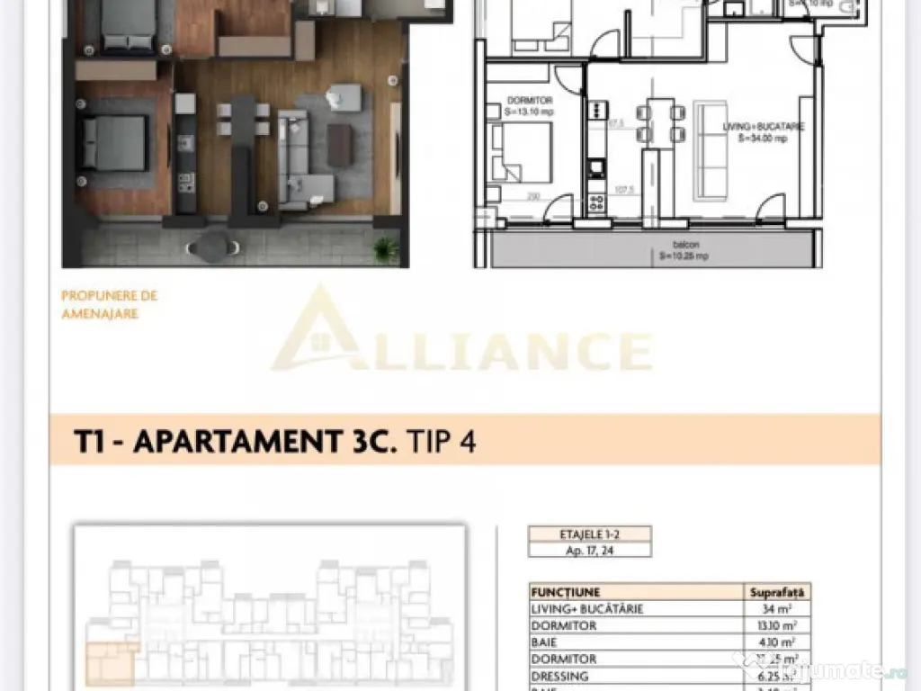 Aparatorii Patriei - Apartament 2 camere 