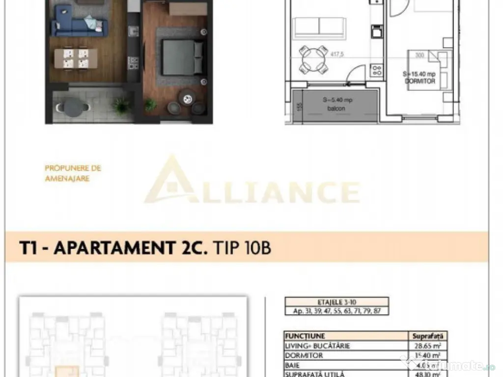 Aparatorii Patriei - Apartament 2 camere 