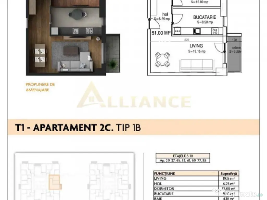 Aparatorii Patriei - Apartament 2 camere 