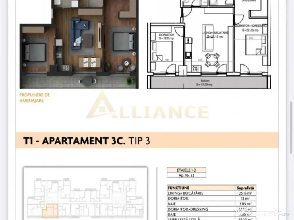 Aparatorii Patriei - Apartament 2 camere 